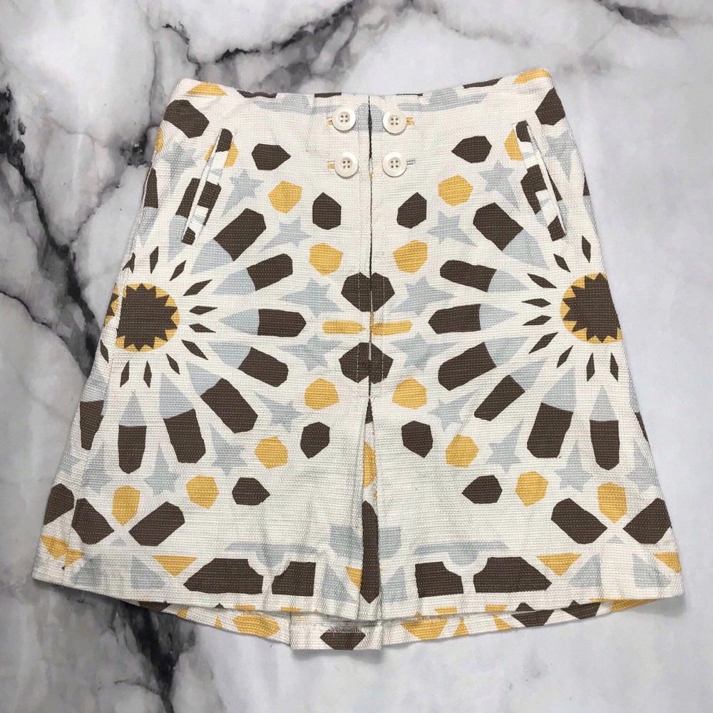 Anthropologie Elevenses Isabella Print Skirt